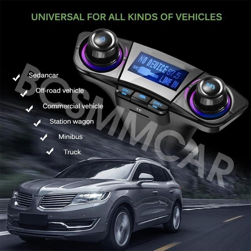Bluetooth 4.0 FM Transmitter 1.3in LED Screen For Car Wireless Bluetooth FM 2USB