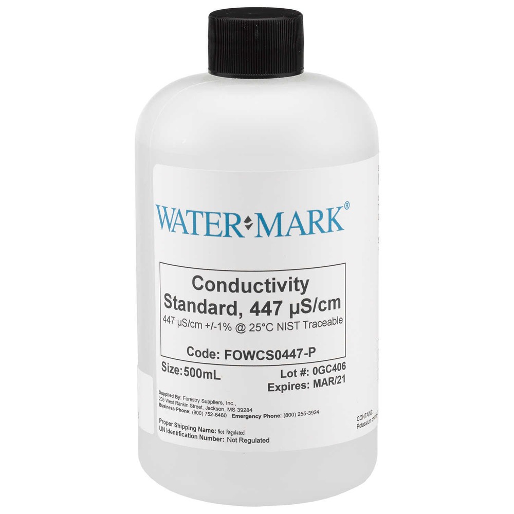 WaterMark NIST Traceable Conductivity Calibration Solution Standard 447 µs/cm...