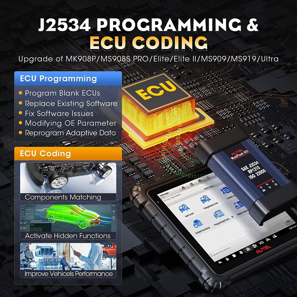 2023 Autel MaxiSys ULTRA Lite MS919 Diagnostic Scanner Advanced VCMI Programming