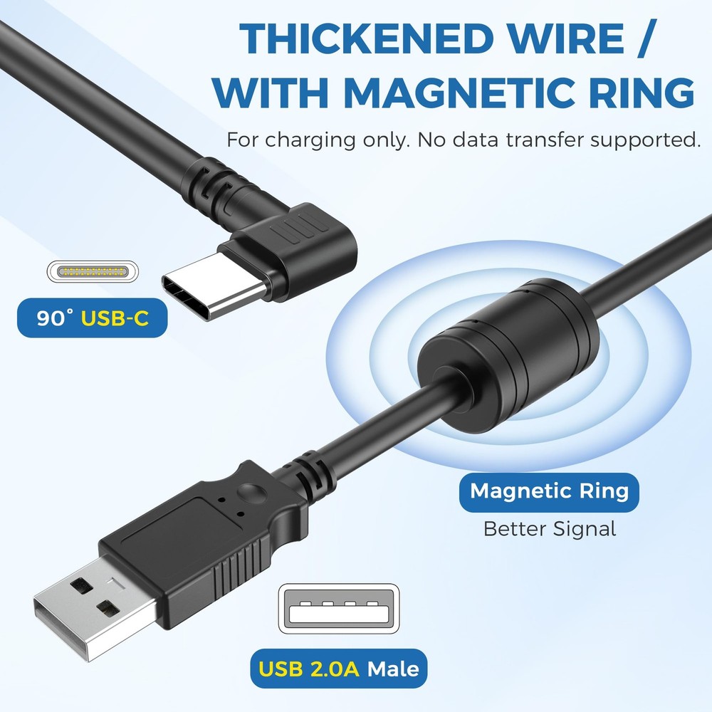 Dash Cam Cable for USB C Dash Cam,15FT 90 Degree Angle Type C Adapter Dash Ca...