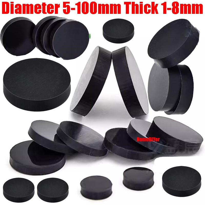 EPDM Rubber Gaskets Solid Round Seals Washer Discs Diameter 5-100mm Thick 1-8mm
