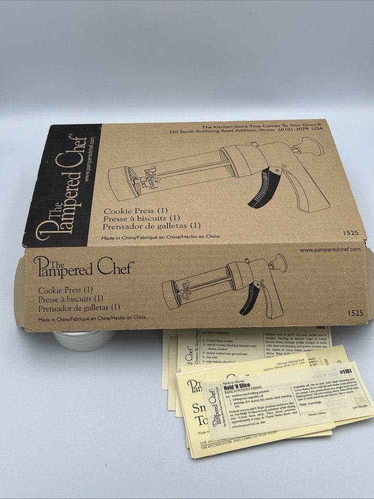 Pampered Chef Cookie Press Replacements: Complete Set + Extra Replacement Disc