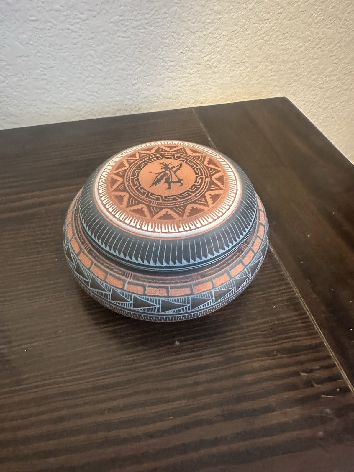 Navajo Seed Jar With Lid Us Native Signed D Thompson