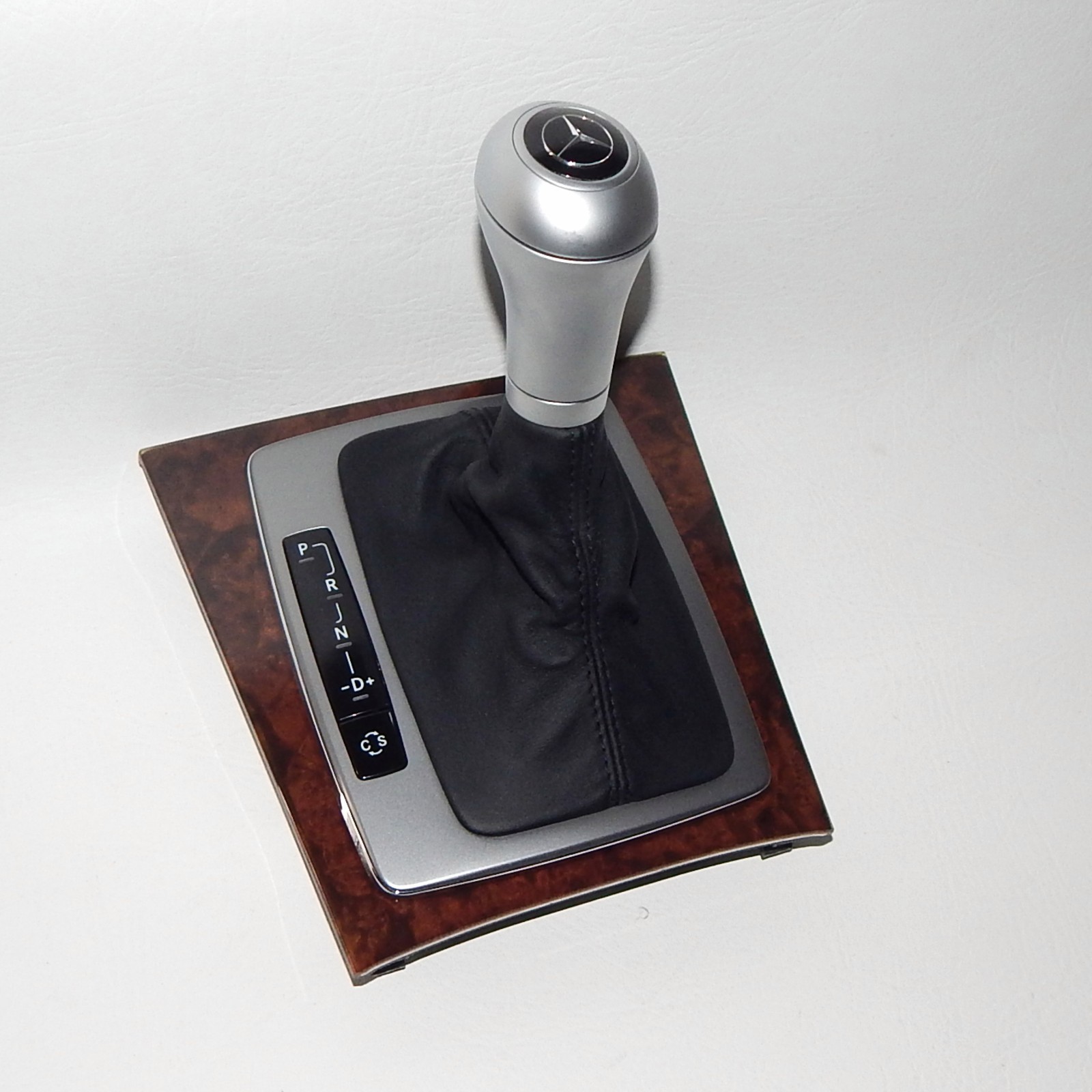 OEM 2008-2011 MERCEDES C300 Automatic Shift Knob Boot Bezel Wood Trim Shifter