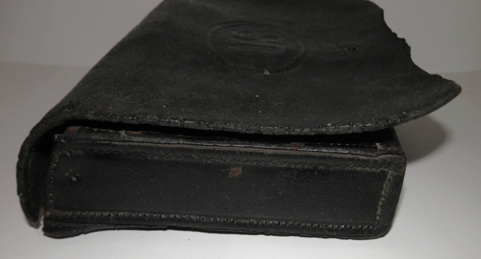 US Civil War Infantry Leather Cartridge Box marked Oliver Pittsburg PA