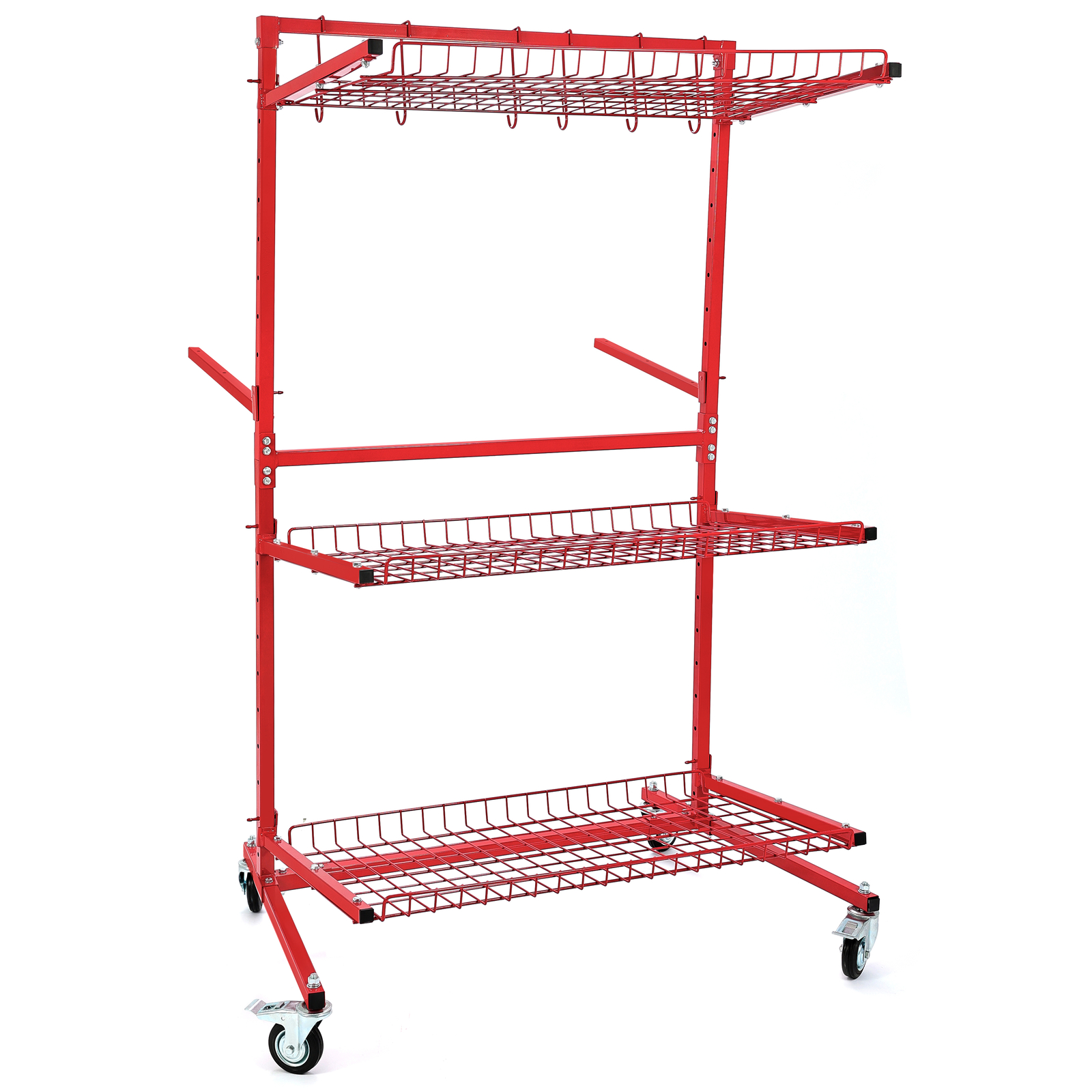 Auto Parts Storage Rack - 3 SHELF - Tools Trolley Adjustable Painted Collision