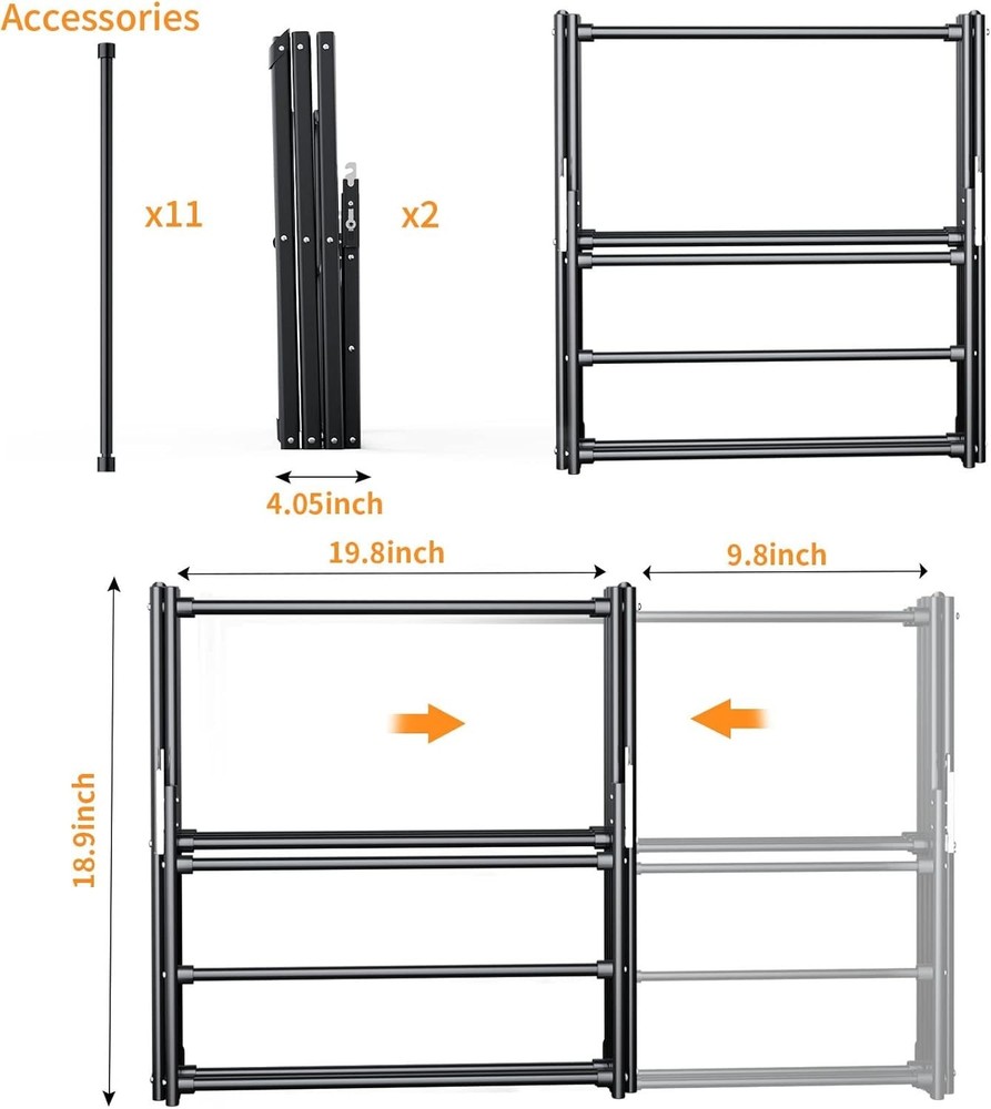 Clothes Drying Rack Indoor Outdoor Foldable Space Saving Laundry Drying