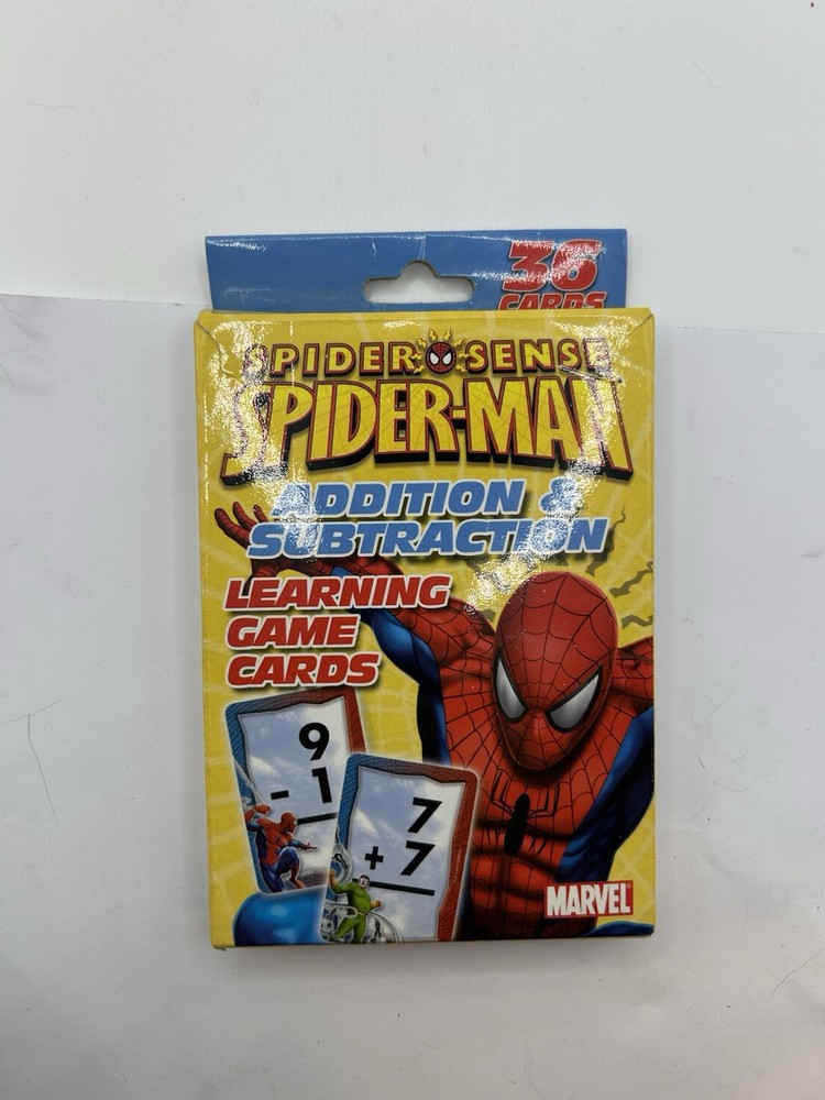 Marvel Spider-Man "Spider Sense" math Flash Cards Learning Game Cards (+/-)