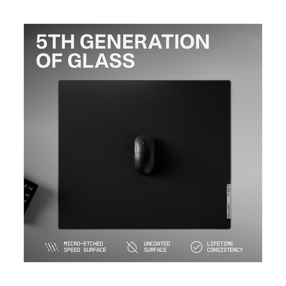 Wallhack SP-005 Glass Gaming Mouse Pad – Speed Surface, Large Mousepad for