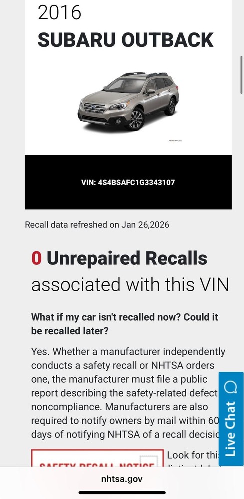 Used Blind Spot Detection System Warning Control Module fits: 2016 Subaru Legacy