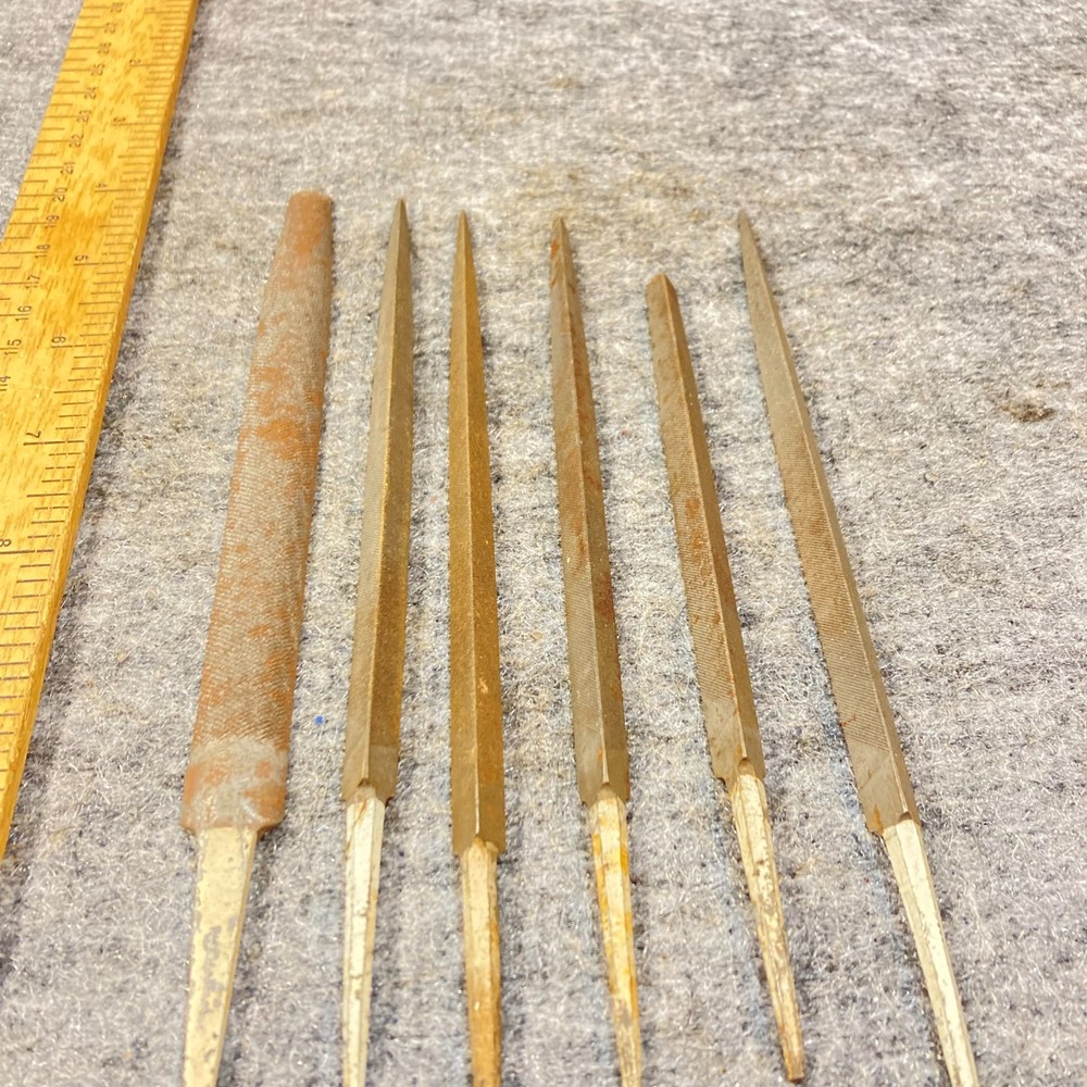 Heller Files 6 Pc 5 Triangular 1 Half Round USA