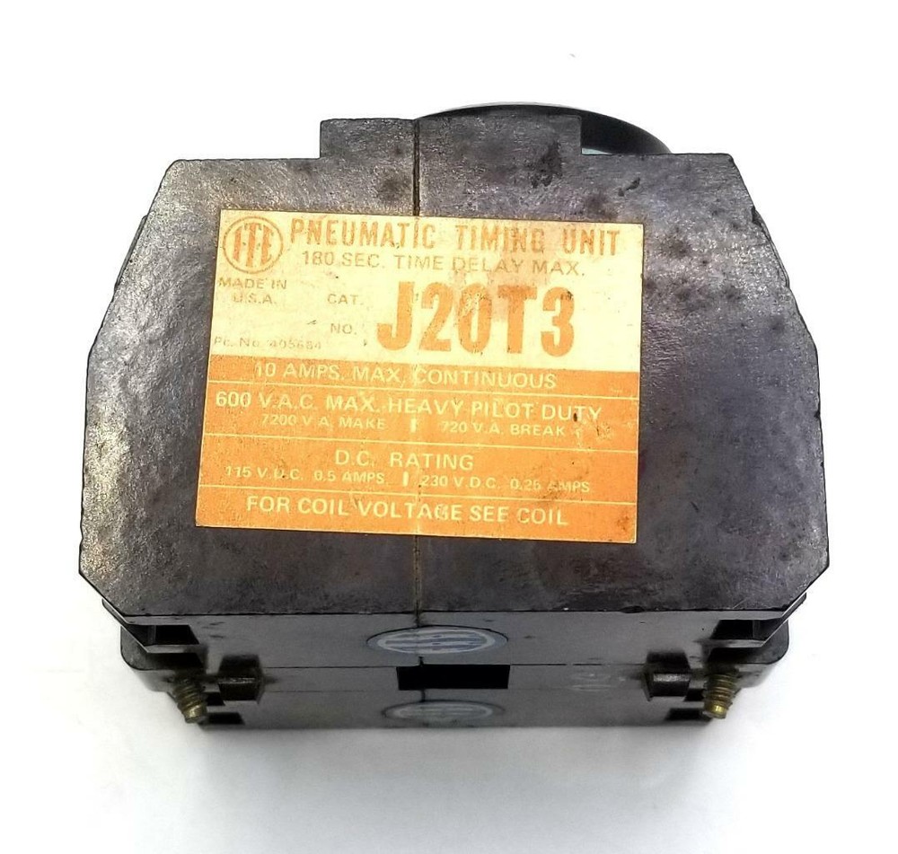 ITE J20T3 Pneumatic Timing Unit 180 Sec Max Time Delay