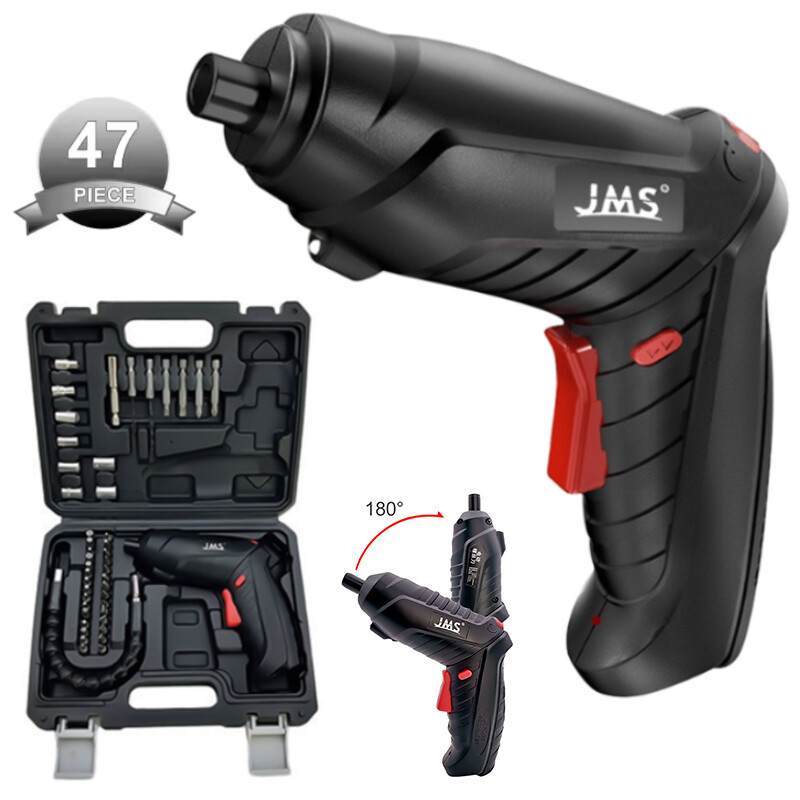 Small Electric Screwdriver Drill Set, Rechargeable 3.6V w/47 Driver Bits & Light