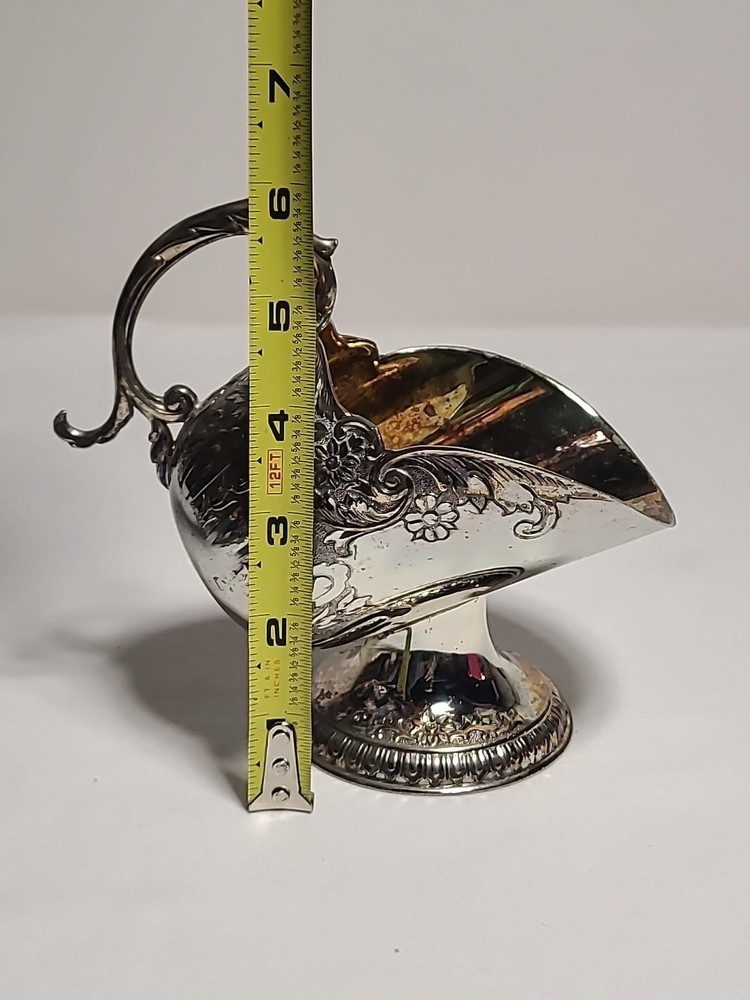 Vintage Sugar Scuttle E.P.ZINC Silverplate Alloy Japan