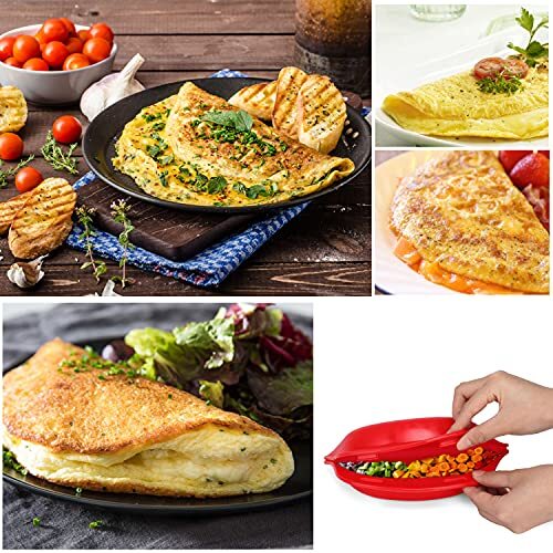 Microwavable Non-Stick Omelet Maker Egg Cooker Pancake Mold Egg Roller