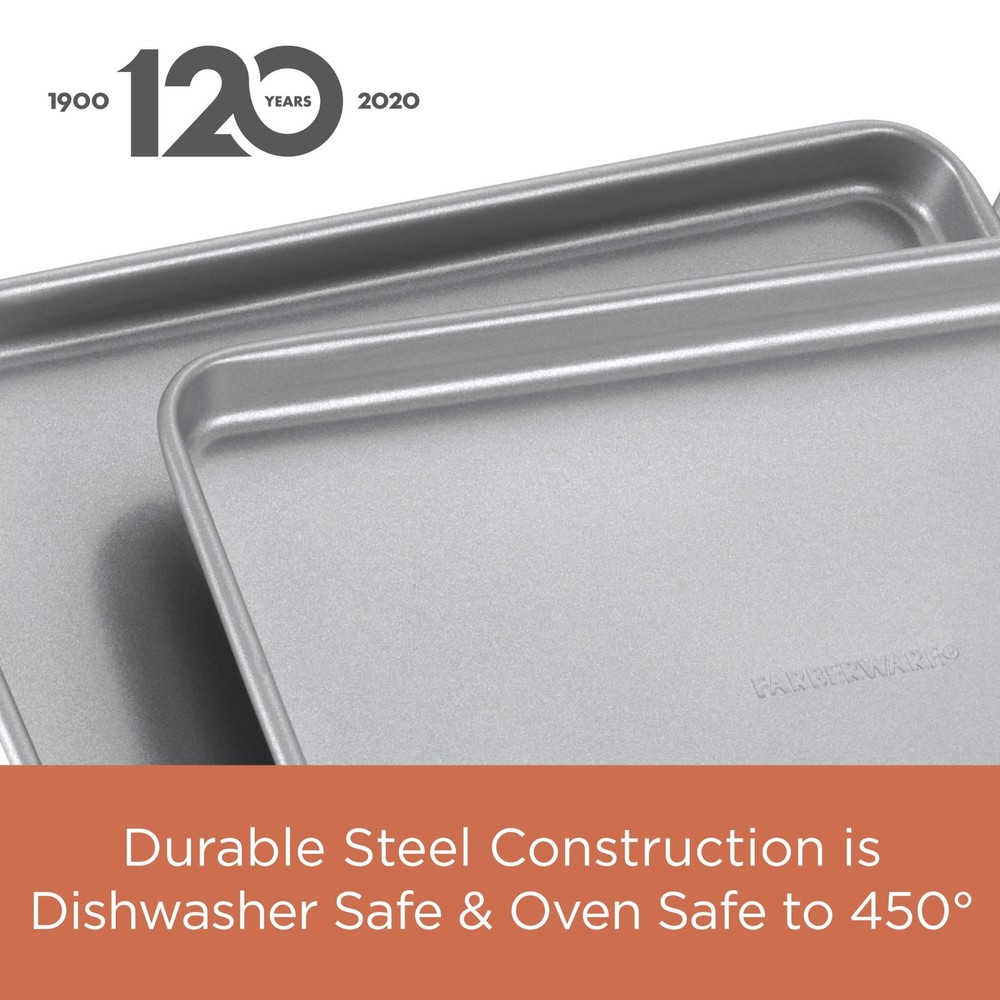 Gray 5 Pc Toaster Oven Nonstick Bakeware Set with Bake Pan Easy Clean