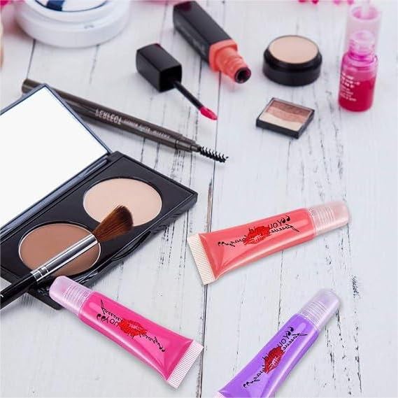 6PCS Empty Lip Gloss Tubes - 8ml Clear Refillable Squeeze for 8ml/6pcs