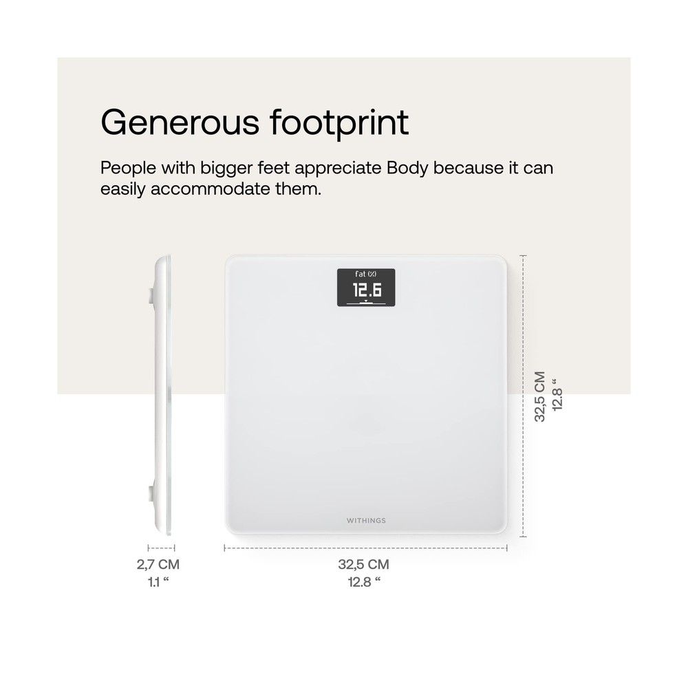 Withings Body - Digital Wi-Fi Smart Scale with Automatic Smartphone App Sync,...