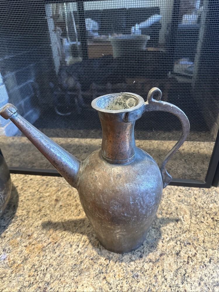 12” Hand Made Aftabe Solid Copper  Unknown Age At Least 70 Years Old