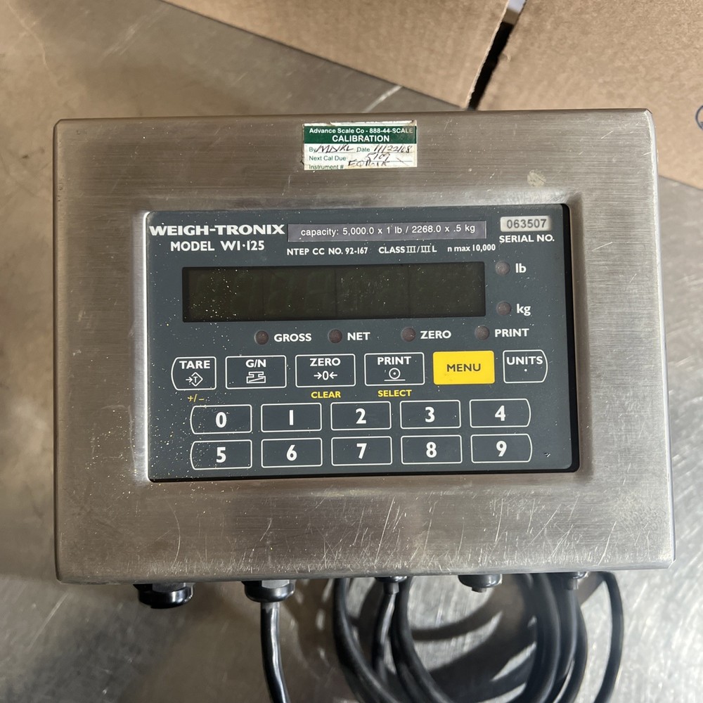 WEIGH-TRONIX Model WI-125 Used Surplus