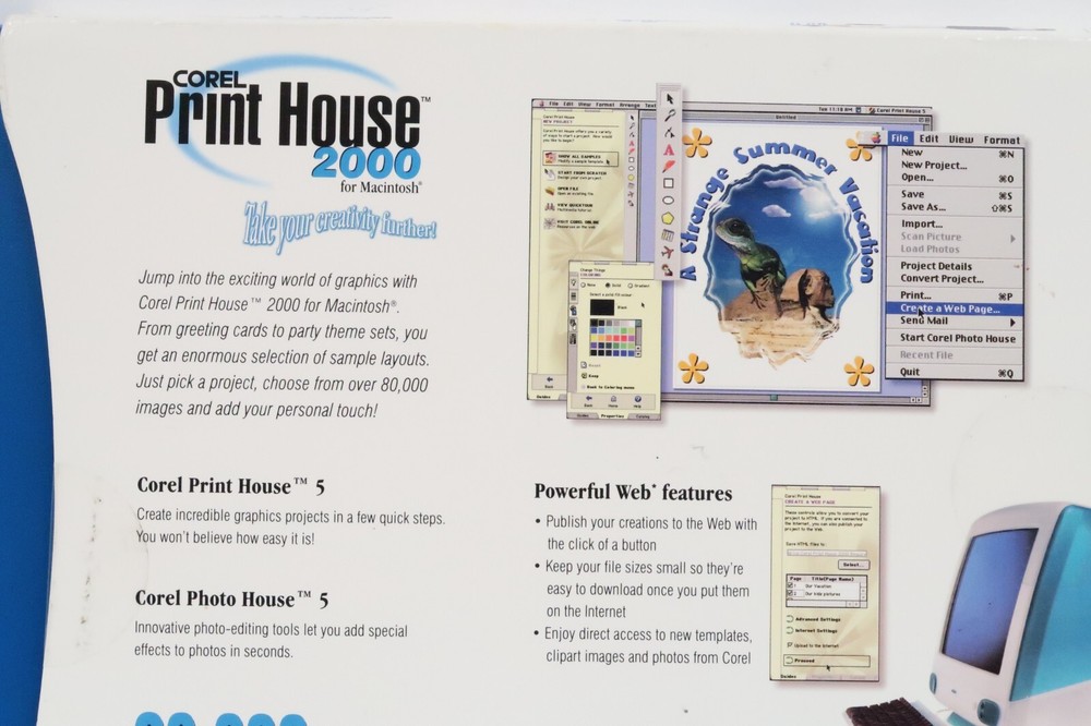 COREL PRINT HOUSE 2000 SOFTWARE FOR MACINTOSH