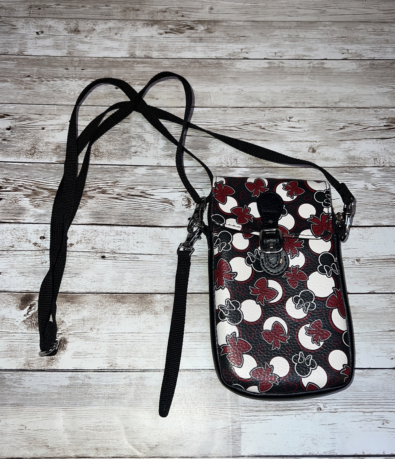 Disney Minnie Mouse Crossbody Phone Case Shoulder Bag Removable Strap D Tech