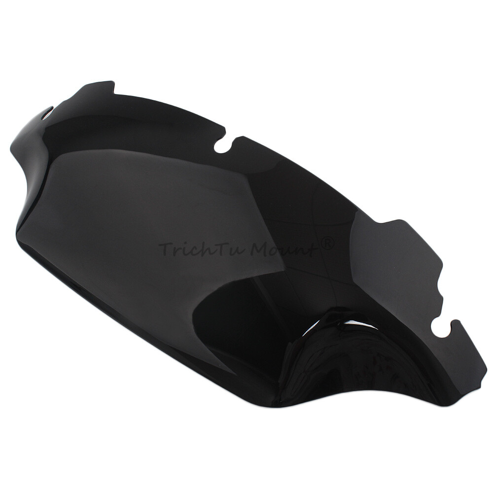 Black 7" Wave Windshield Windscreen For Harley Touring Electra Glide 2014-2023