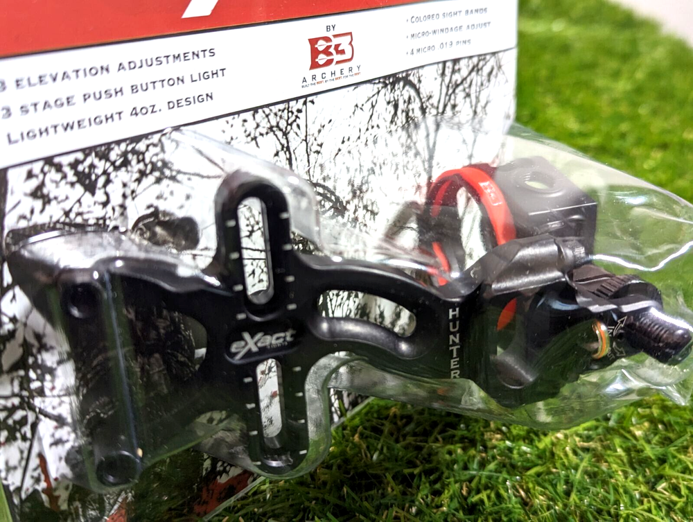 **NEW** B3 Archery Exact Hunter 4-pin .019" Adjustable RH Archery Sight