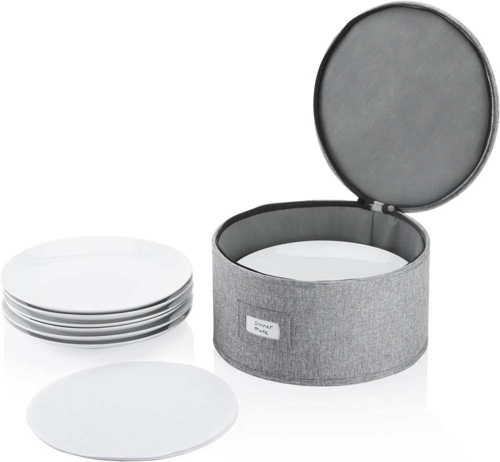 China Storage Container for Dinner Plate - 11.5" W X 7" H - Includes 12 Felt ...