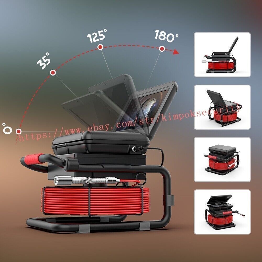 Sewer Pipe Inspection Camera Self-Leveling 512HZ Locator Borescope Camera DVR