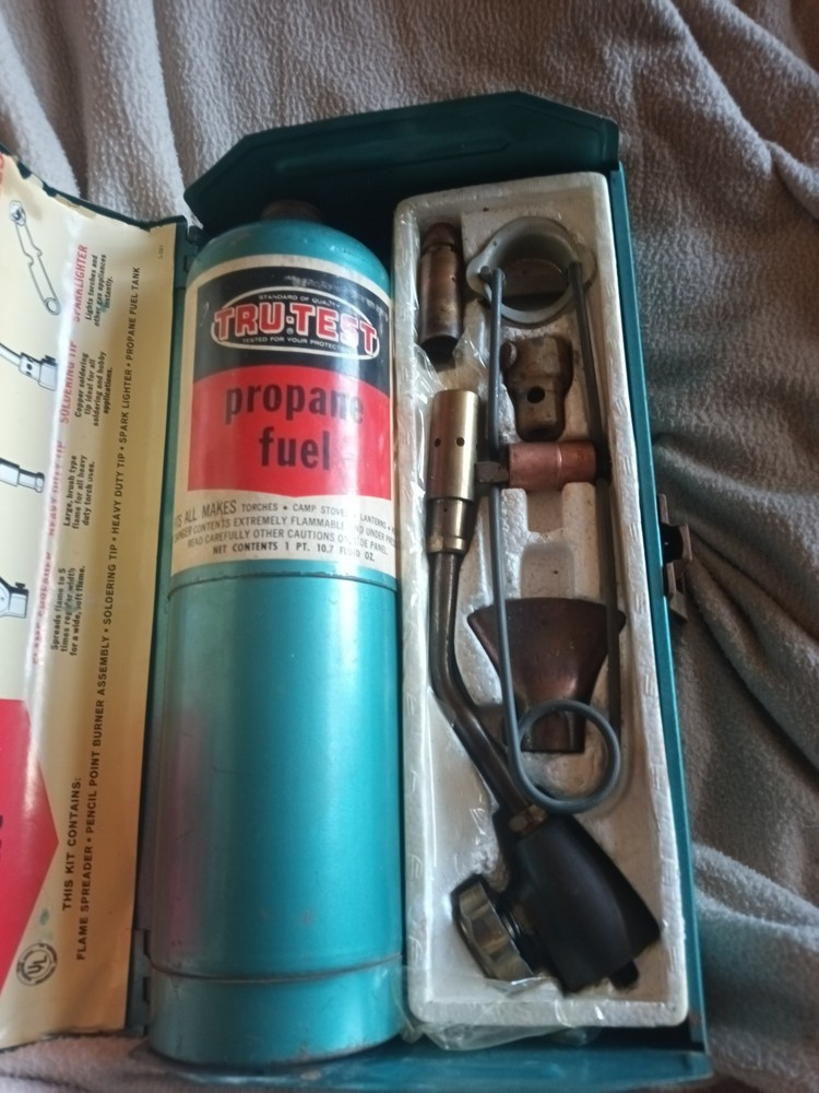 Vintage True Value Hardware Store TRU-TEST Propane Torch Kit