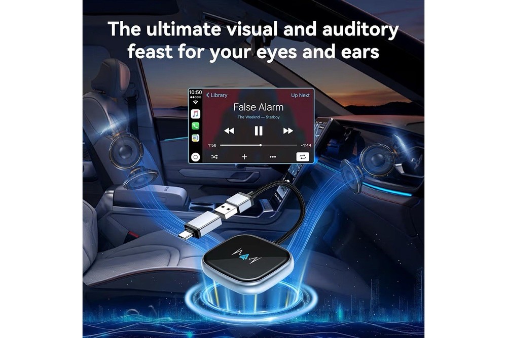 Android Auto Wireless Adapter, Wireless Carplay Adapter, Latest NFC Touchscreen