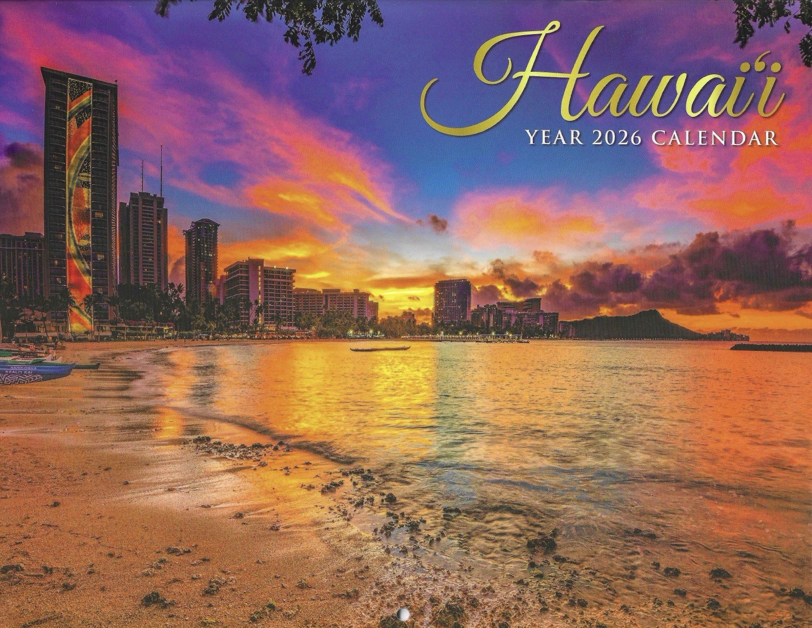 2026 Hawaii Wall Calendar – Scenic Island Photos & Hawaiian  w/ Mail Envelope