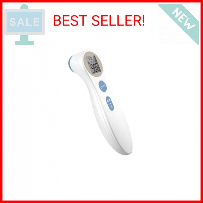 Digital Forehead Thermometer - Infrared - White (Body Temperature Reader, Lightw