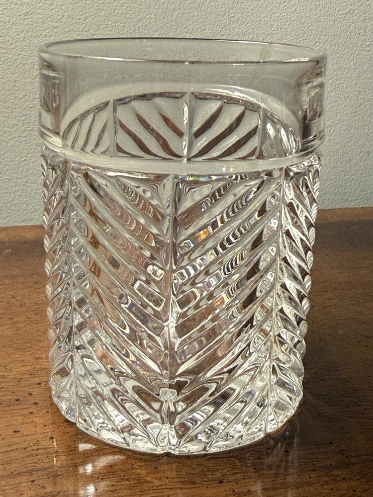 Ralph Lauren Herringbone Double Old Fashioned Glass