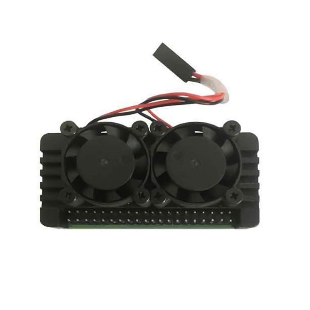 Aluminum Heatsink Case Shell With Double Cooling Fans For Raspberry Pi Zero 2W