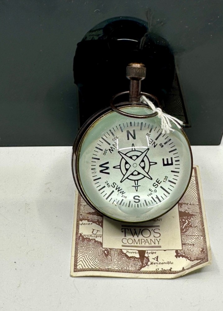 Two's Company Travel Clock/Compass