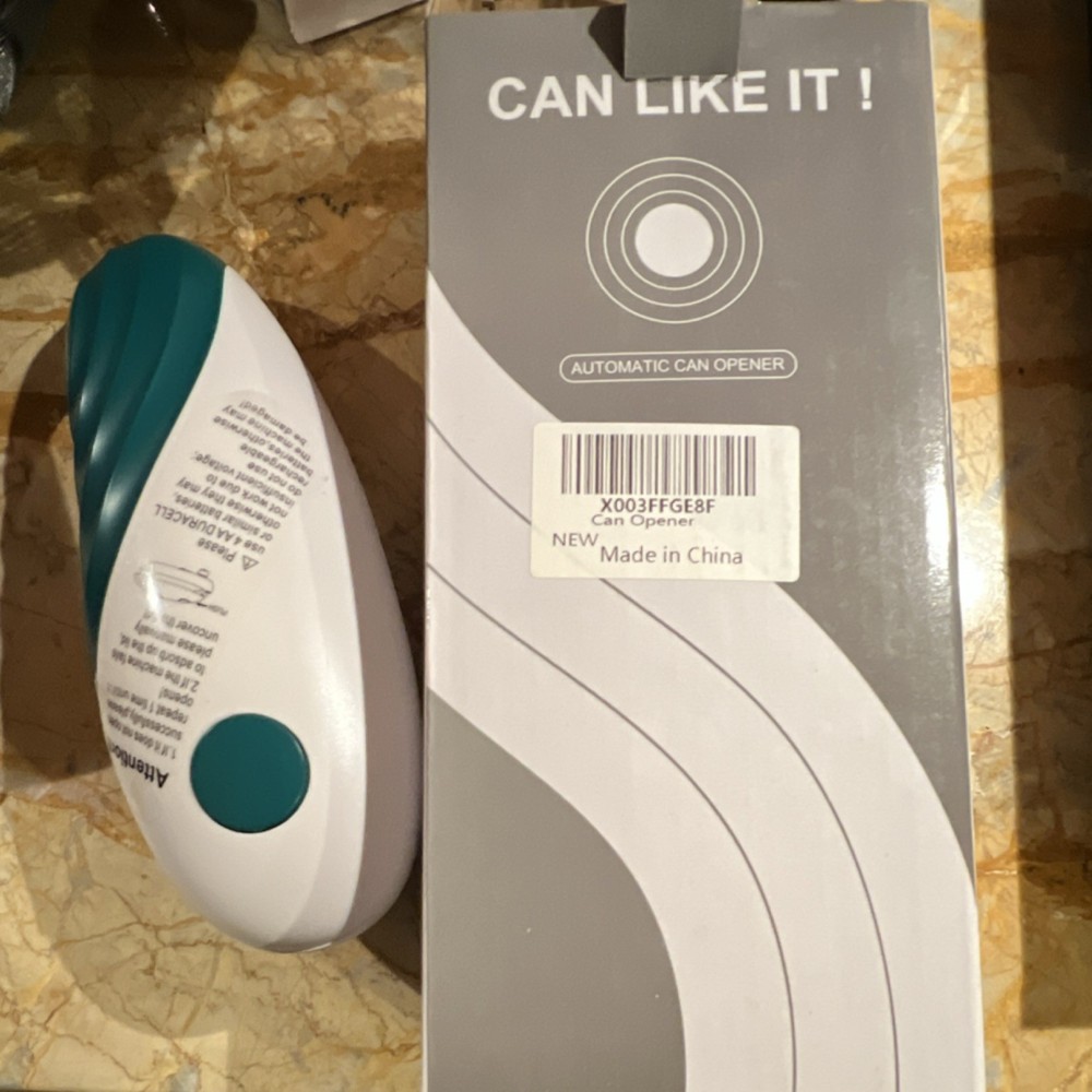 CAN LIKE IT ! Automatic Can Opener White Green Plastic Kitchen Tool X003FFGE8F