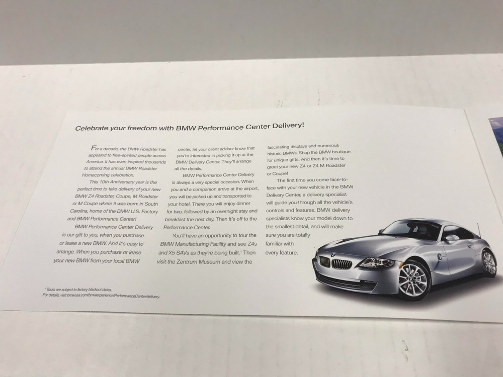 2006 BMW Roadster Info Booklet