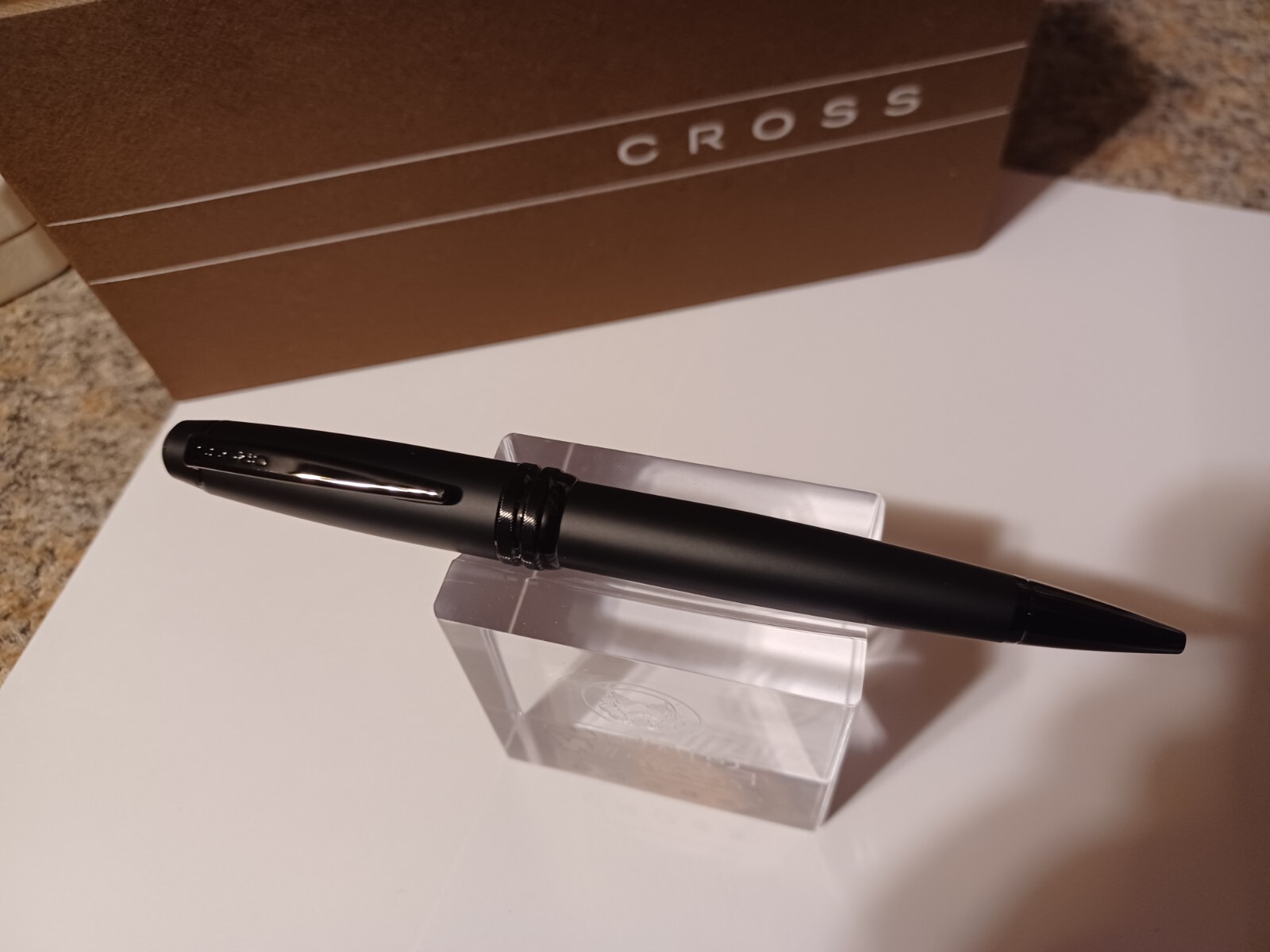 CROSS BAILEY CARBON MATTE BLACK AND GUNMETAL BALLPOINT PEN BRAND NEW DAD GIFT