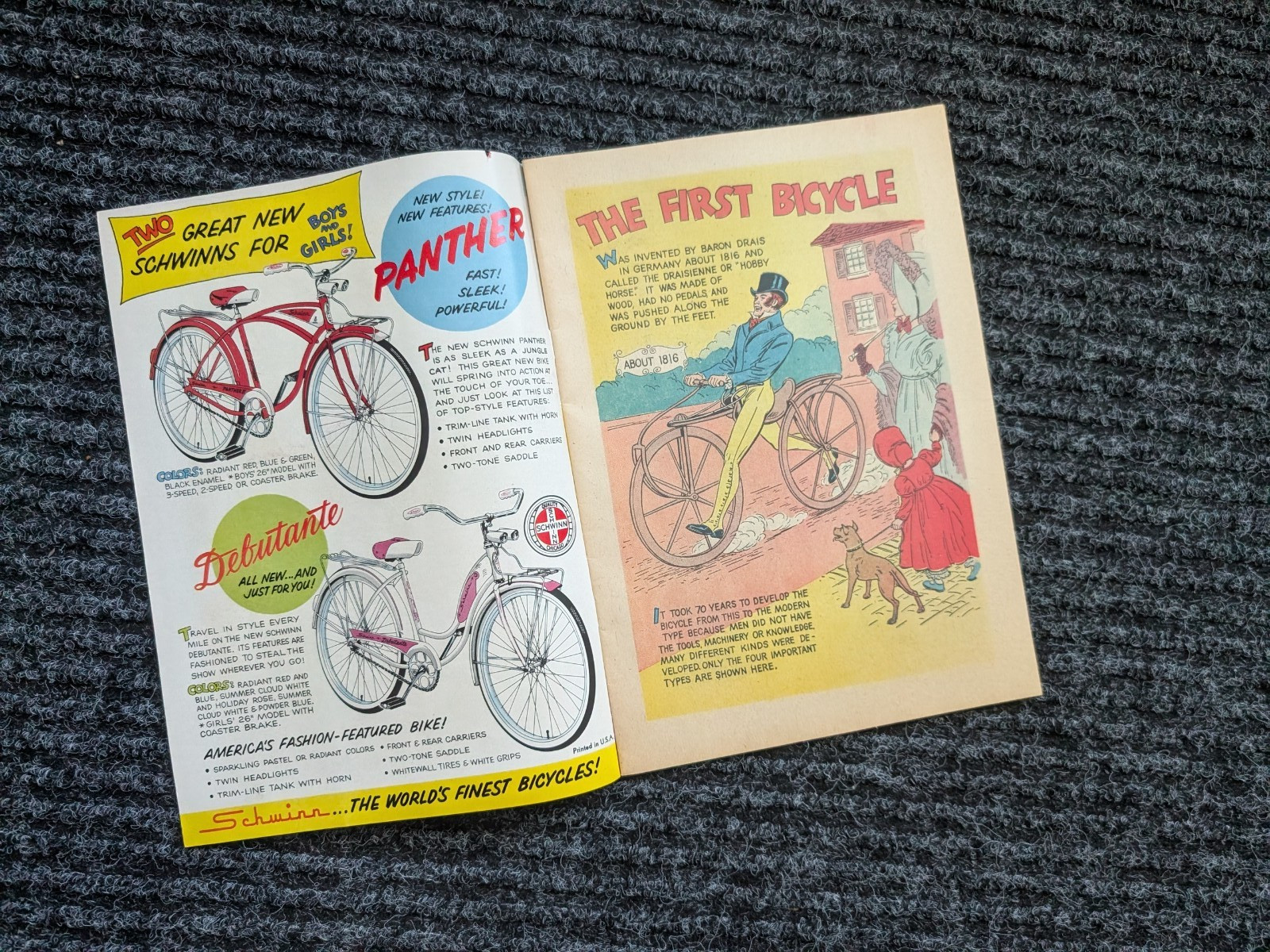 SCHWINN 1959 Bicycle Dealer Comic Book-Bike-original mint*Vintage Memorabilia