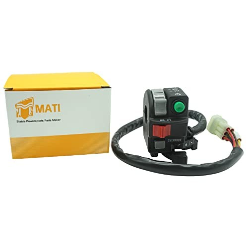 Left Handlebar Start Stop Headlight Override Switch for Kawasaki Brute Force