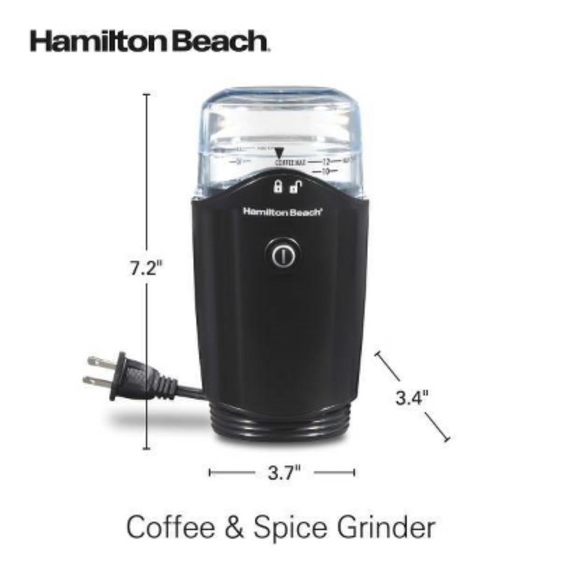 Coffee Grinder Black: Electric Blade Grinder, 12 Cup Capacity