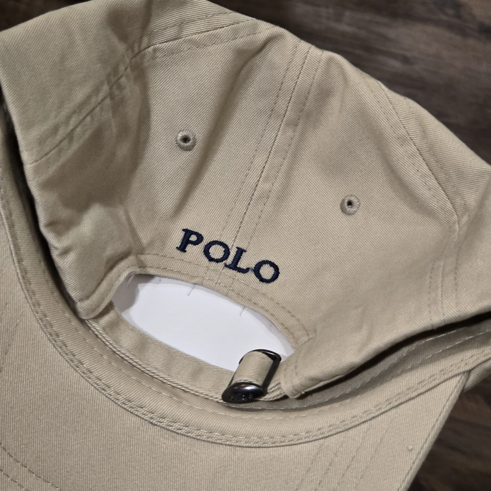 Polo Ralph Lauren Men’s Cotton Chino Ball Cap One Size Beige Blue
