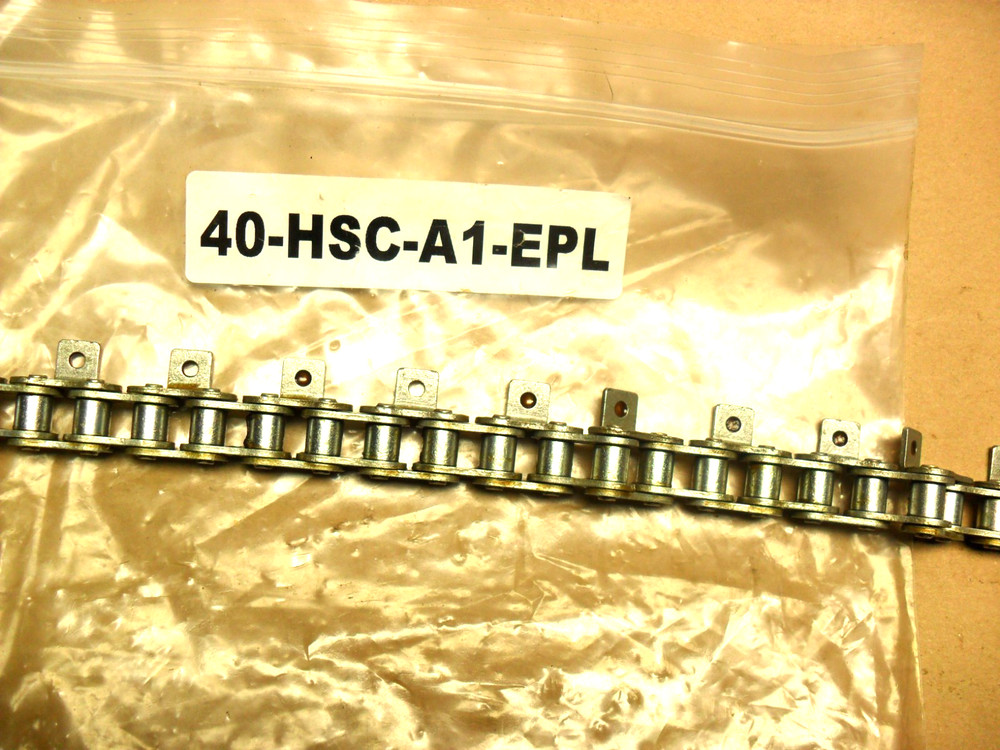 QTY 7 ft. - Chain 40-HSC-A1-EPL - A1 Attachment Roller Chain