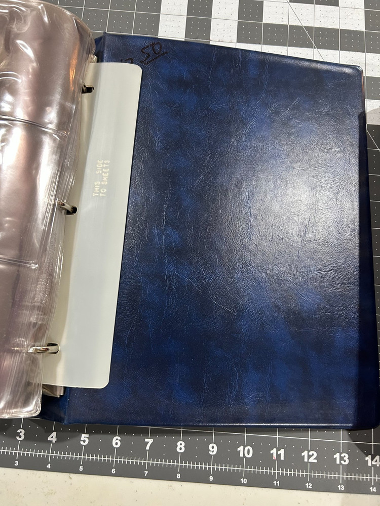 Fleetwood First Day Cover Album Blue 3-Ring Binder with 24 Empty Pages