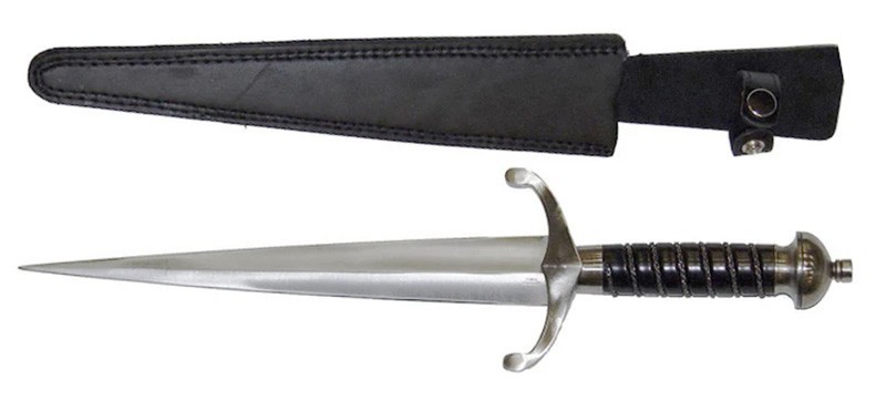 17.5” V For Vendetta Medieval Knight Dagger with Nylon Sheath
