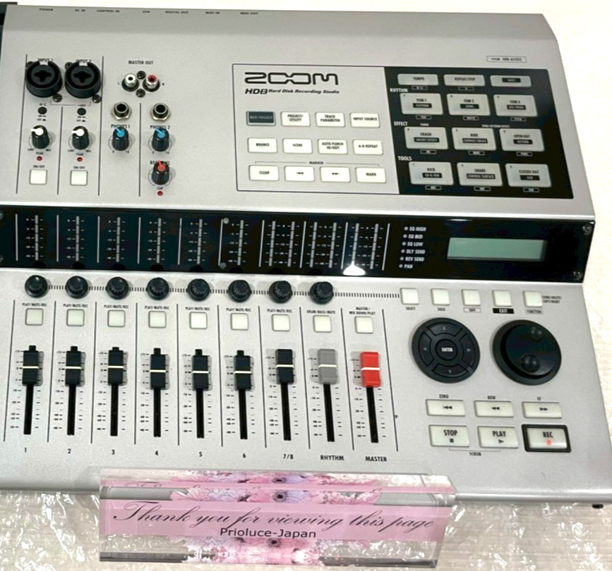 ZOOM HD8 Tested Working Digital Multitrack Recorder MTR HDD CD RW