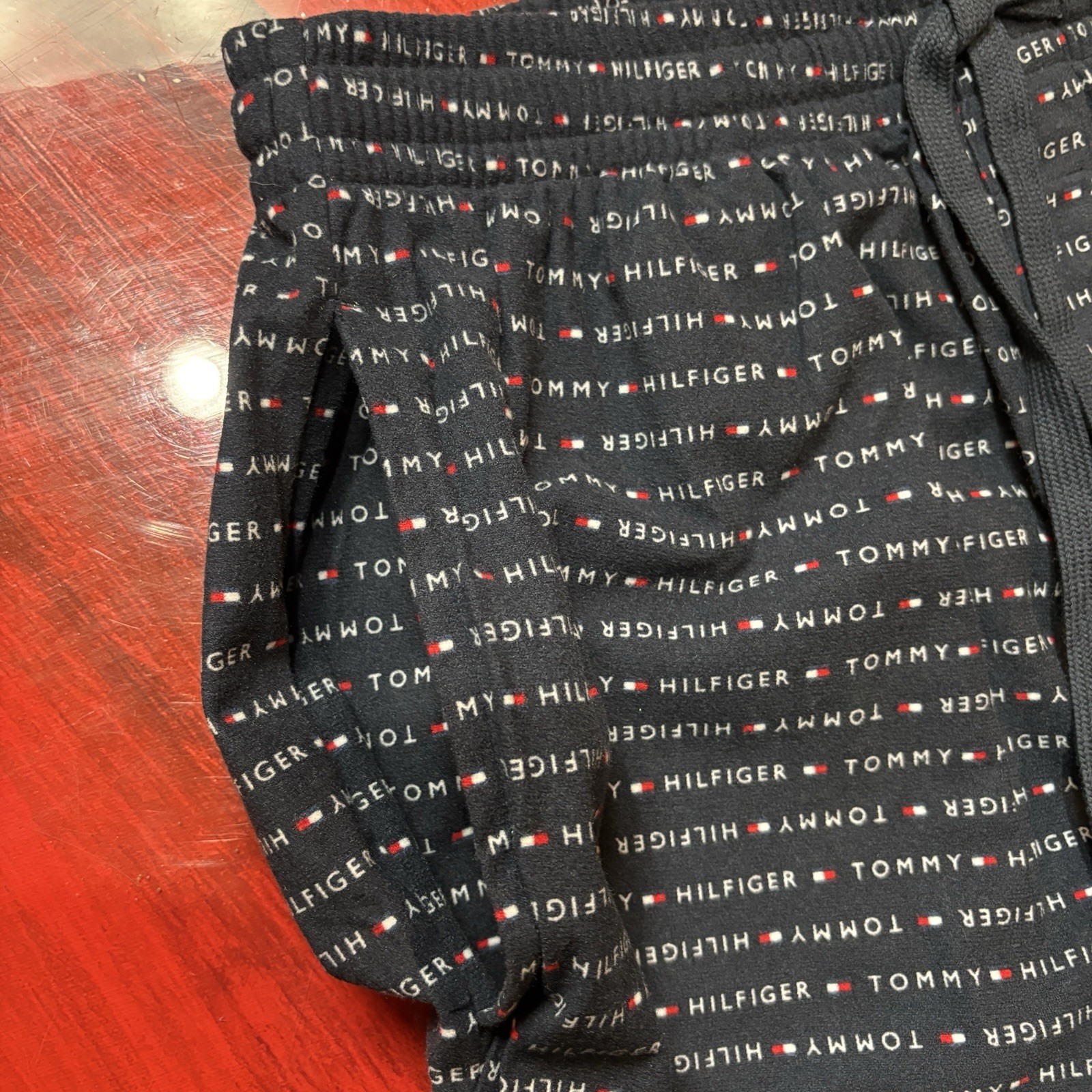 $42 Tommy Hilfiger Medium Wedgewood Pajama Sleepwear Blue Pants Drawstring NEW