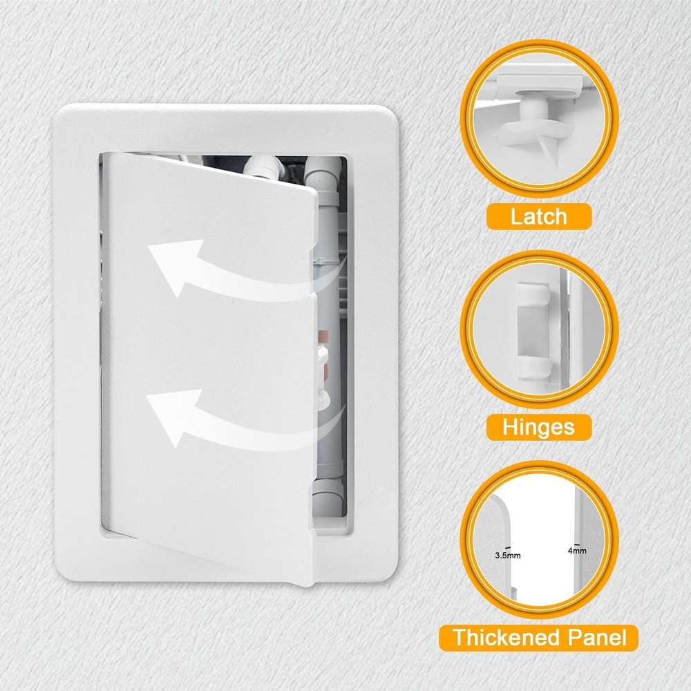 Self-Contained 4 X 6 Inch Hinged Access Door - Durable Polystyrene Design